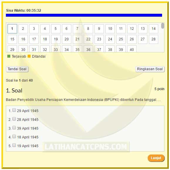 ⁂ View kunci jawaban simulasi cat cpns online 2018 pics