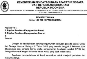 pengumuman cpns honorer k2 ditunda